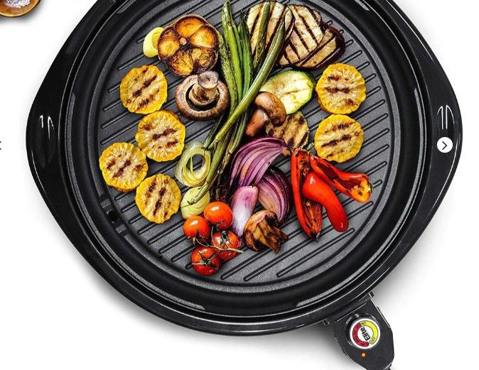 Photo 1 of 14" Nonstick Electric Indoor Grill With Glass Lid
