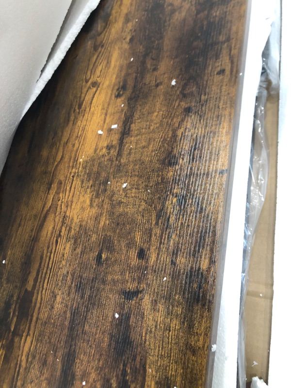 Photo 1 of Rolanstar Computer Desk with Power Outlets & LED Light, 55 inch Home Office Desk with 3 Drawers and Storage Shelves, Writing Desk with Monitor Stand, Work Desk for Home Office,Rustic Brown Rustic Brown 55 inch