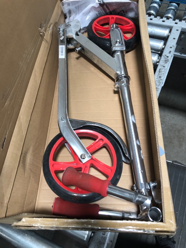 Photo 2 of **HEAVILY USED** Razor A5 Lux Kick Scooter - Large 8" Wheels, Foldable, Adjustable Handlebars, Lightweight, for Riders up to 220 lbs Scooter Red Frustration-Free Packaging