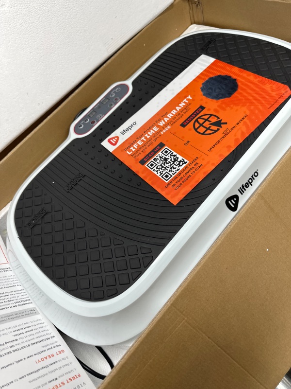 Photo 2 of LifePro Waver Vibration Plate Exercise Machine - Whole Body Workout Vibration Fitness Platform w/ Loop Bands - Home Training Equipment for Weight Loss & Toning White