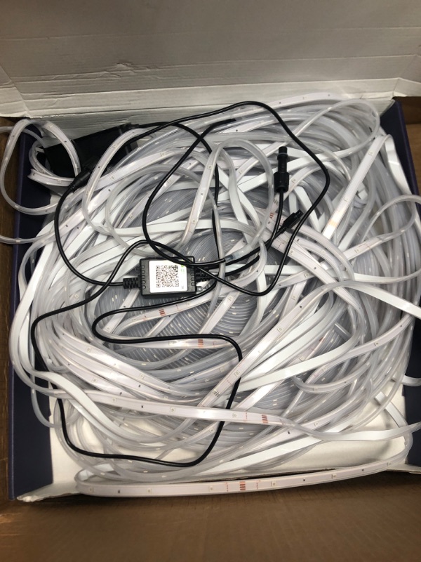 Photo 2 of ***NONREFUNDABLE - NOT FUNCTIONAL - FOR PARTS ONLY - SEE COMMENTS***
200ft Outdoor LED Strip Lights Waterproof 1 Roll,IP68 Outside Led Light Strips Waterproof with App and Remote,Music Sync RGB Exterior Led Rope Lights with Self Adhesive Back for Deck,Bal