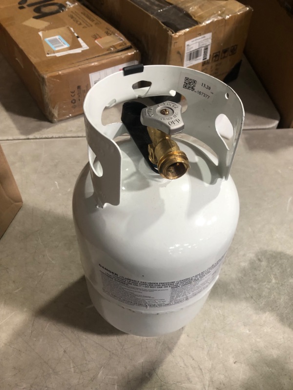 Photo 6 of ***USED - SCRATCHED - UNABLE TO VERIFY FUNCTIONALITY***
Flame King YSN10LB 10LB Steel Propane Tank Cylinder with Type 1 Overflow Protection Device Valve, for Camping, Fire Pits, Heaters, Grills, Overlanding, White