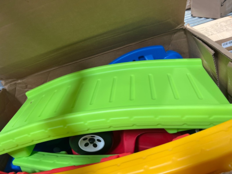 Photo 2 of ***USED - MISMATCHED AND MISSING PIECES - SEE COMMENTS***
 Step2 Up & Down Roller Coaster Toy for Kids, Ride On Push Car, Indoor/Outdoor Playset, Toddler Ages 2 - 5 Years Old, Compact Storage, Max Weight 50 lb., Multicolor