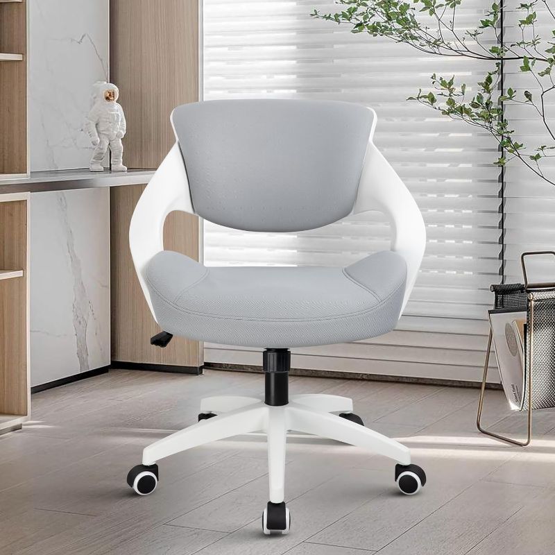 Photo 1 of BOJUZIJA Ergonomic Office Computer Desk Chair,Lumbar Support 360°Swivel Task Chair-Grey
