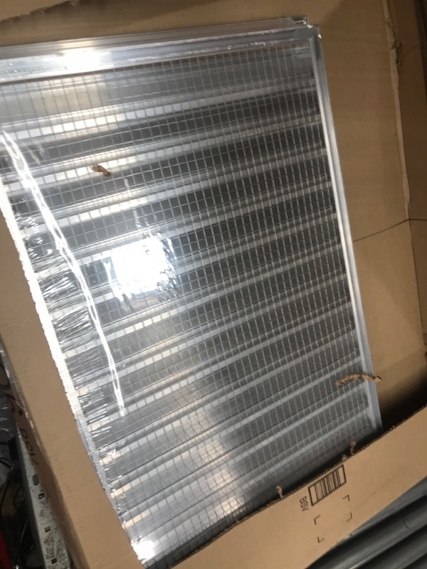 Photo 2 of 20"w X 30"h Aluminum Exterior Vent for Walls & Crawlspace - Waterproof & Rain Block - with Screen Mesh - HVAC Weather Grille [Outer Dimensions: 21.5"w X 31.5"h] 20 x 30 Anodized Aluminum