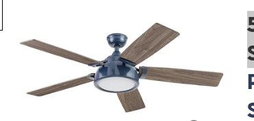 Photo 1 of 52 INCH POTOMAC, SAPPHIRE BLUE, REMOTE CONTROL, SMART CEILING FAN
