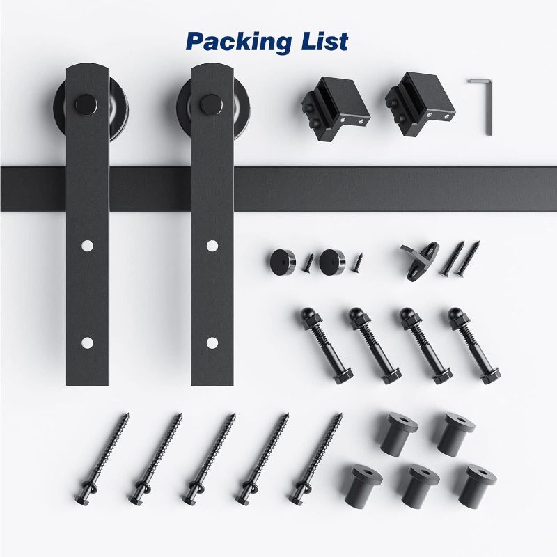 Photo 1 of EaseLife 6.6 FT Heavy Duty Sliding Barn Door Hardware Track Kit,Straight Pulley,Slide Smoothly Quietly,Easy Install (6.6FT Track Kit for 36"~40" Wide Single Door)
