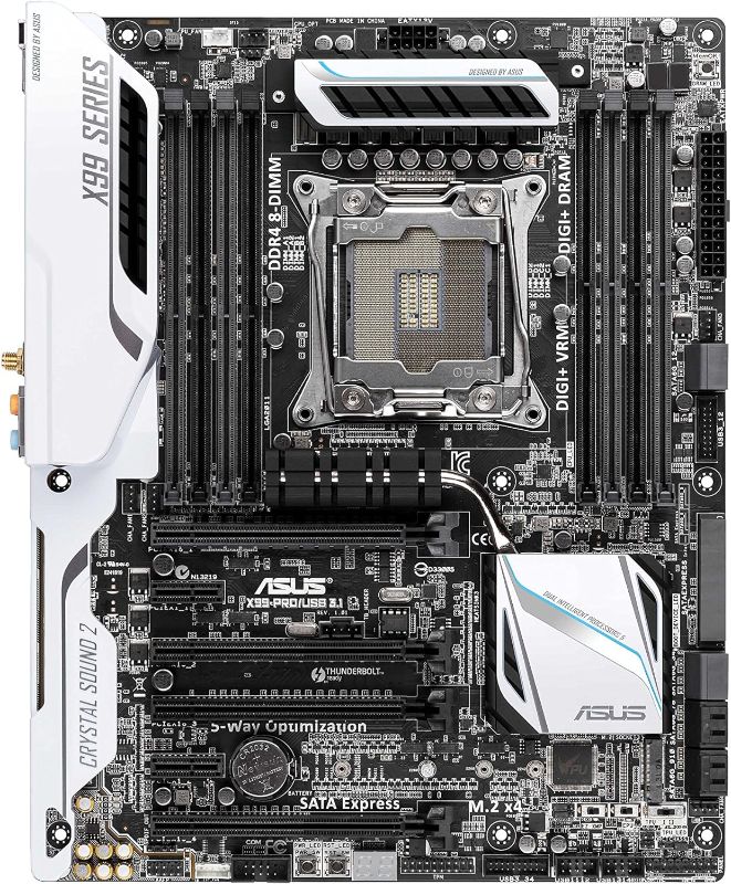 Photo 1 of **MAY BE THE CORRECT MODEL, UNABLE TO CONFIRM ON OUR PART**
Asus X99-PRO/USB 3.1 Motherboard, Intel Socket 2011-v3 Core i7 Processors,8 x DIMM, Quad Channel Memory Architecture