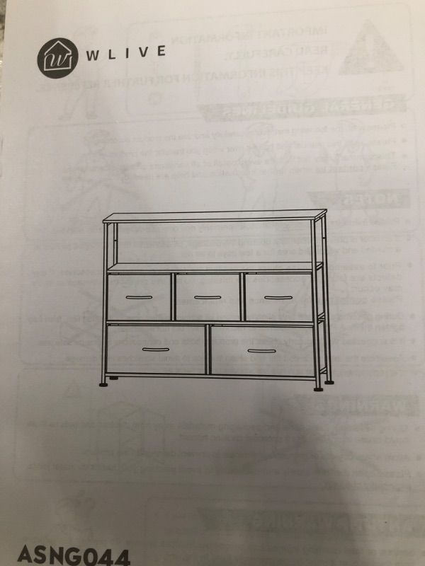 Photo 3 of GiftGo Fabric Dresser with Charging Station, 39" Wide Dresser for Bedroom Dresser with 6 Drawers Open Display Shelf, Chest of Drawers Living Room, Hallway (White)