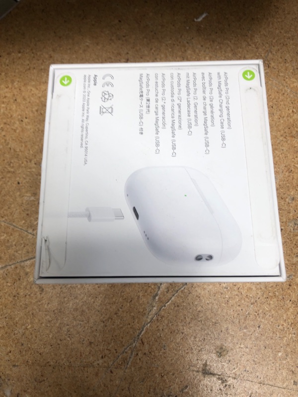 Photo 3 of **FACTORY SEALED**
Apple AirPods Pro (2nd Generation) Wireless Ear Buds with USB-C Charging, Up to 2X More Active Noise Cancelling Bluetooth Headphones, Transparency Mode, Adaptive Audio, Personalized Spatial Audio USB-C Without AppleCare+