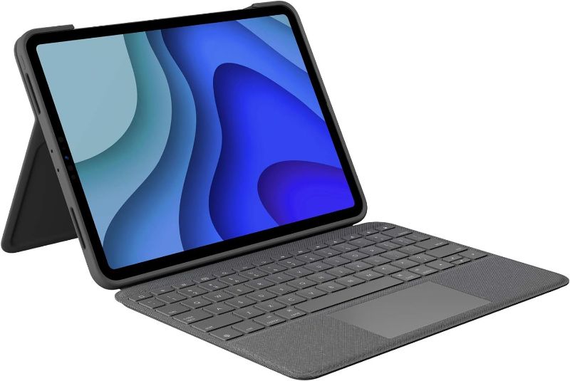 Photo 1 of Logitech Folio Touch iPad Keyboard Case with Trackpad and Smart Connector for iPad Pro 11-inch (1st, 2nd, 3rd Generation) – Grey
