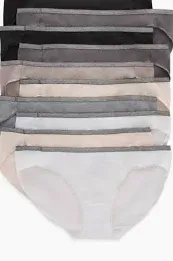 Photo 1 of Hanes womens Cotton Stretch Panties, Moisture-wicking Cotton Underwear, 10-pack (Colors May Vary) 6 Multicolor