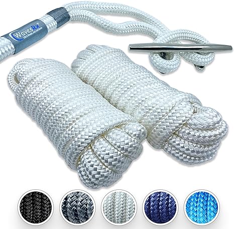 Photo 1 of **BRAND NEW**
5/8” x 25’ (2PK) Premium Dock Lines for Boat & Pontoon | Double Braided Nylon Boat Ropes for Docking with Loop | Marine Dock Lines | UV & Saltwater Resistant Boat Dock Line | Boat Mooring Rope