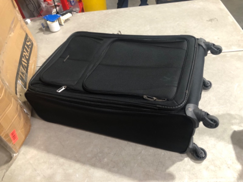Photo 1 of ***USED - SCUFFED AND SCRAPED***
U.S. Traveler Aviron Bay Expandable Softside Luggage with Spinner Wheels, Black, Checked-Large 28-Inch