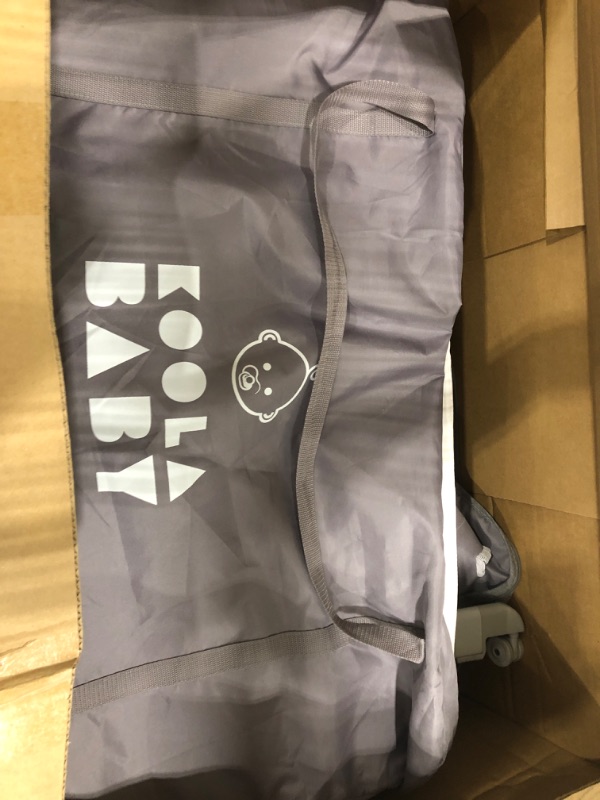 Photo 1 of 3 in 1 Baby Bassinet, Bedside Sleeper, & Playpen, Easy Folding Portable Crib (Grey)- KoolaBaby