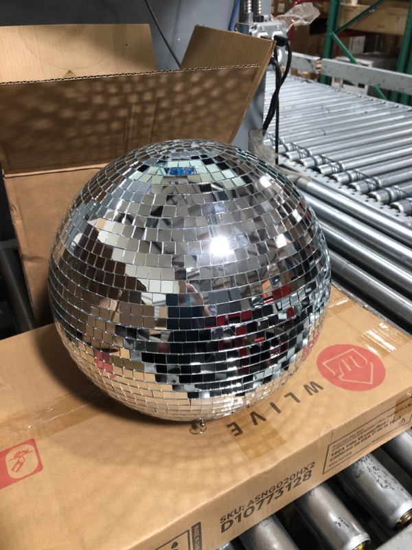 Photo 2 of 10" Mirror Disco Ball Great for a Party or Dj Light Effect Christmas