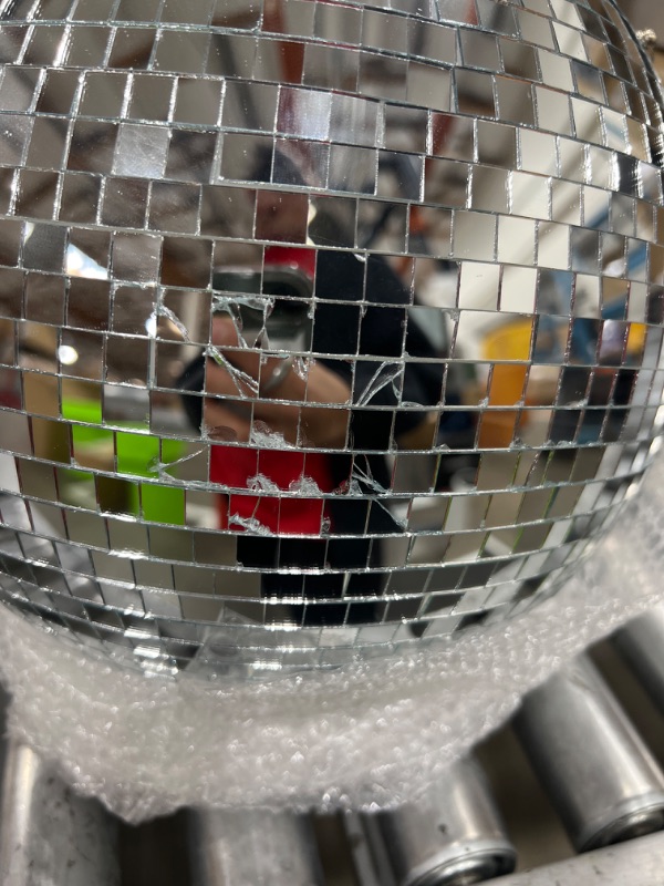 Photo 3 of 10" Mirror Disco Ball Great for a Party or Dj Light Effect Christmas