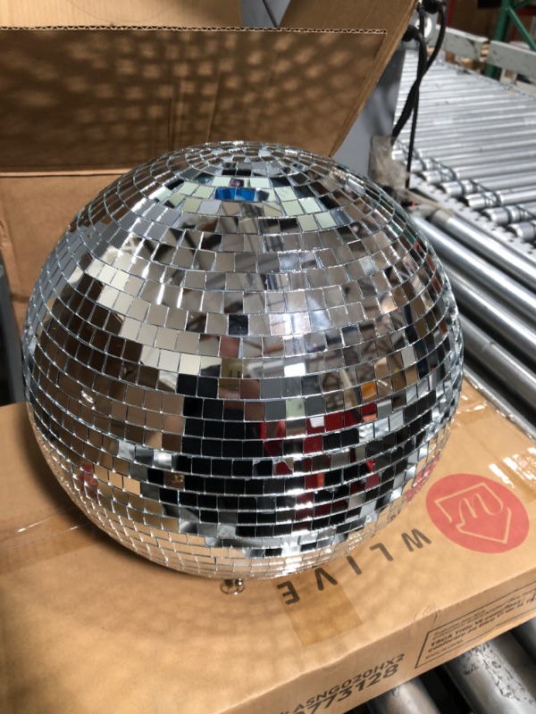 Photo 2 of 10" Mirror Disco Ball Great for a Party or Dj Light Effect Christmas