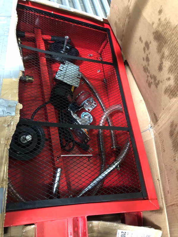 Photo 1 of 17 gallon low profile roll around oil  drain pan with electric pump