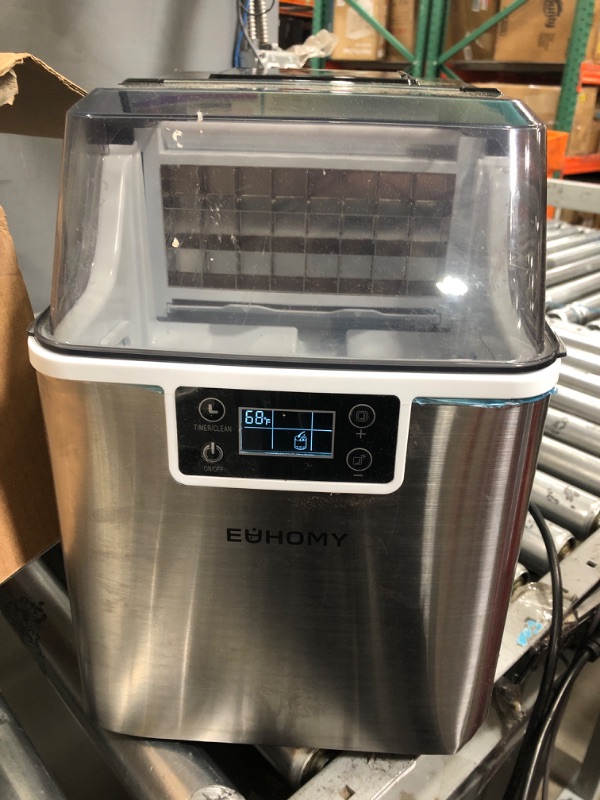 Photo 2 of PARTS ONLY
Euhomy Ice Maker Machine Countertop, 2 Ways to Add Water,45Lbs/Day 24 Pcs Ready in 13 Mins, Self-Cleaning Portable Compact Ice Cube Maker with Ice Scoop & Basket, Perfect for Home/Kitchen/Office/Bar 9.92 x 14.17 x 14.61 inches Silver 1