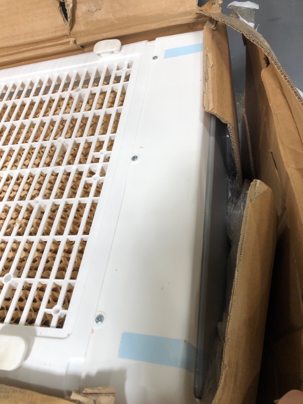 Photo 1 of Evaporative Air Cooler, 2100CFM Windowless Air Conditioner w/7H Timer & Remote, 2 Modes, 8 Gal Water Tank Cooling up to 700 Sq.ft, Swamp Cooler Air Conditioner Portable for Room Garage Outdoor
