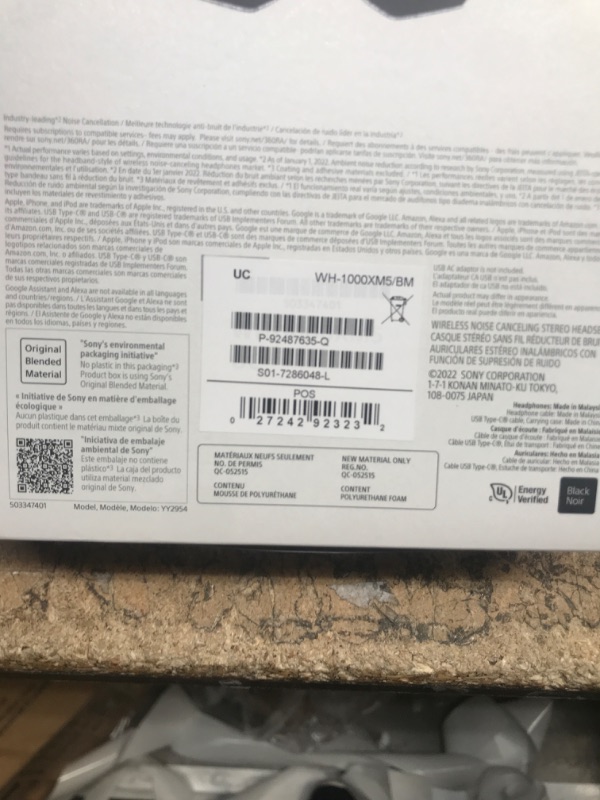 Photo 2 of Sony WH-1000XM5 Wireless Industry Leading Noise Canceling Headphones with Auto Noise Canceling Optimizer, Crystal Clear Hands-Free Calling, and Alexa Voice Control, Black