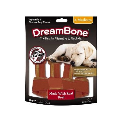 Photo 1 of ***BB 09/01/25****DreamBone Beef Medium Bones Dry Dog Treats - 4ct