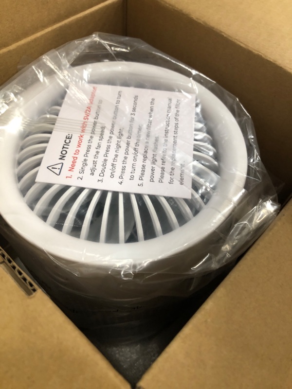 Photo 1 of Air Purifiers for Bedroom Home, KOIOS H13 True HEPA Filter Air Purifiers for Desktop Office Car Pets with USB Cable, Small Air Cleaner, Night Light, Timer, Remove Smoke, Dust, Odors, Pollen White