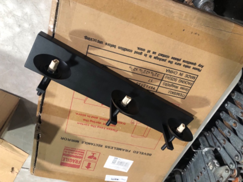 Photo 1 of ***USED - LIKELY MISSING PARTS - UNABLE TO VERIFY FUNCTIONALITY***
Ralbay Matte Black Bathroom Light Fixtures 3-Light Mid Century Modern Black Bathroom Vanity Lights Milky Glass Globe Matte Black Bathroom Wall Light Fixture Black 3 Light