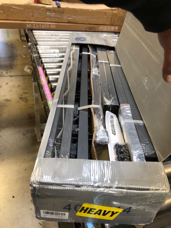 Photo 1 of ZIYOO Full Size Bed Frame, 18 Inches Platform Bed Frame, 3500lbs Heavy Duty Steel Slat, Non-Slip Design, No Box Spring Needed, Easy Assembly, Quiet Noise Free, Under Bed Storage Space, Black Full 18 inch