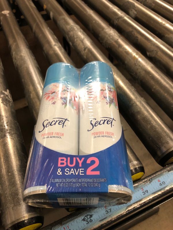 Photo 2 of 2 Pack Secret Anti-Perspirant Deodorant Aerosol Spray Powder Fresh 6 oz Each
