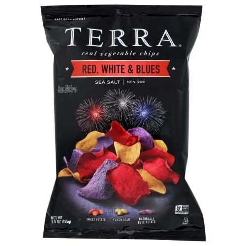 Photo 1 of 
Terra, Vegetable Chips Red White Blues, 12x5.5Oz