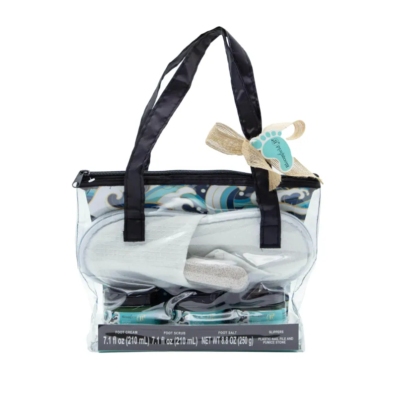Photo 1 of 6 PACK!!!! Bloomfield Transparent Tote Bag White Waffle Slippers Set
