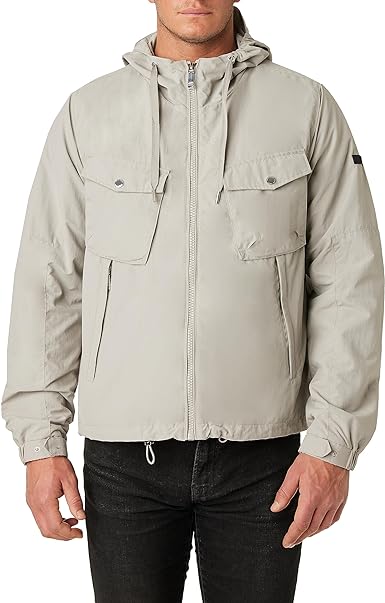 Photo 1 of Vince Camuto Men's Windbreak, Silver, Large
