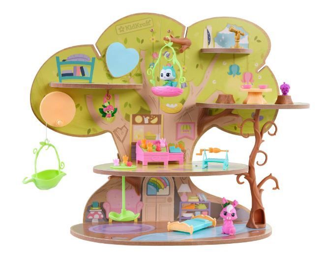Photo 1 of 2 PACK!!! KidKraft Lil Green World Wooden Market Treehouse Play Set With 26 Accessories 2 PACK
