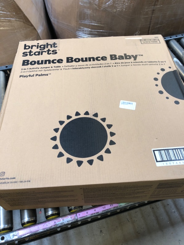 Photo 2 of Bright Starts Bounce Bounce Baby 2-in-1 Activity Jumper & Table - Playful Palms