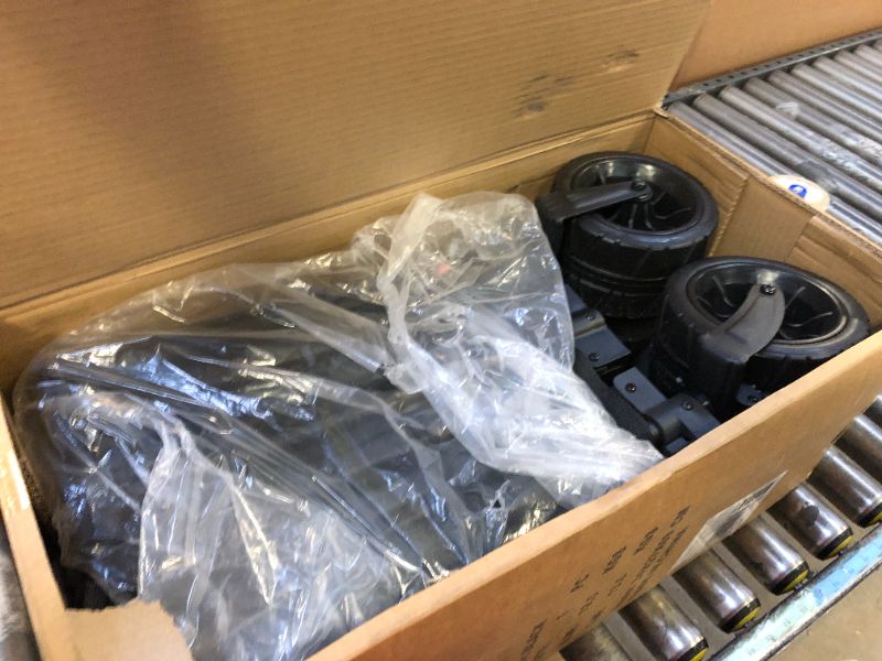 Photo 1 of LUXCOL Collapsible Folding Wagon, Heavy Duty Utility Beach Wagon Cart for Sand with Big Wheels, Adjustable Handle&Drink Holders for Shopping, Camping,Garden and Outdoor Black