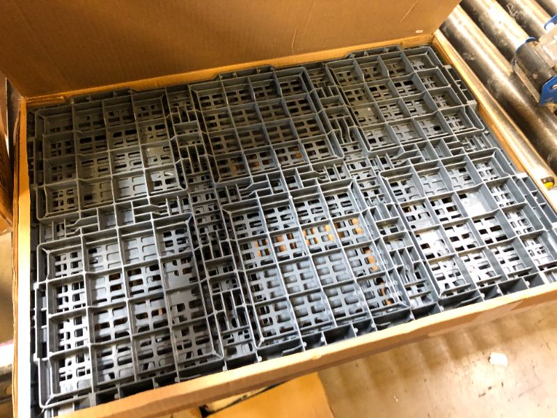 Photo 1 of QTJH Collapsible Storage Bin/Containe? Transfer box,crate Transit storage of various items (Gray 23.6" L x 15.7" W x 8.6" H)