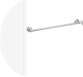 Photo 1 of Amazon Basics Modern Towel Bathroom Bar, Satin Nickel