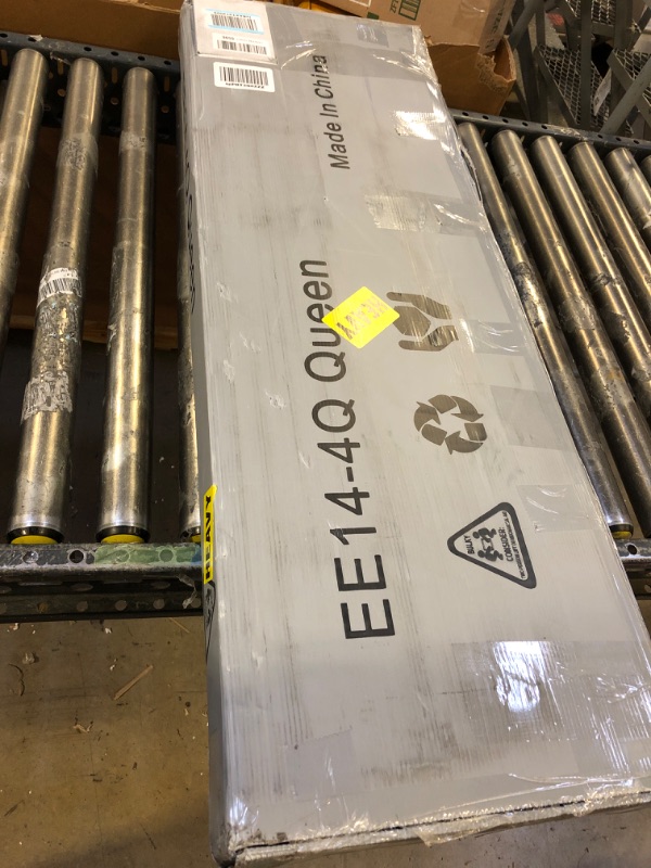 Photo 1 of XINXINYAN 14 Inch Queen Bed Frame, No Box Spring Needed, Heavy Duty Metal Platform Queen Size Bed Frame, Strong Steel Slats Support, Noise Free, Easy Assembly, Black Queen 14 Inch