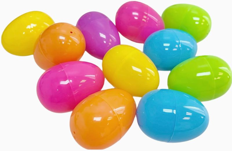 Photo 1 of GiftExpress Plastic Bright Easter Egg Assortment 50 Pcs Perfect for Easter Egg Hunt/Surprise Egg/Easter Hunt