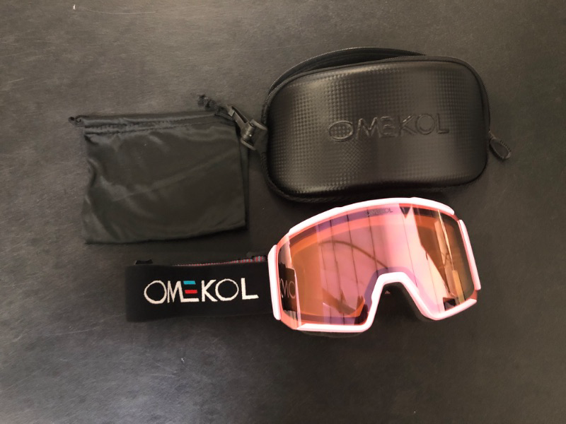Photo 2 of OMEKOL Double Layers Anti-Fog Ski Goggles OTG For Men Women Snowboard Glasses