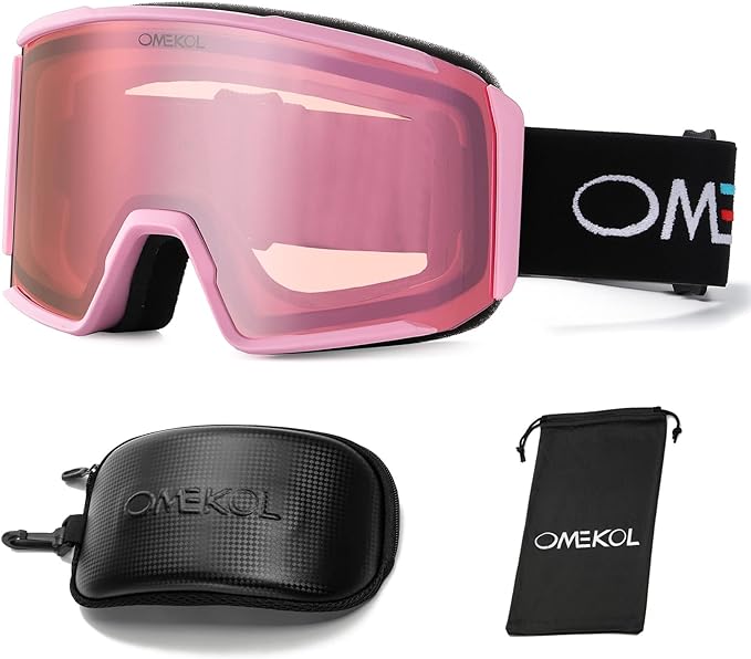 Photo 1 of OMEKOL Double Layers Anti-Fog Ski Goggles OTG For Men Women Snowboard Glasses