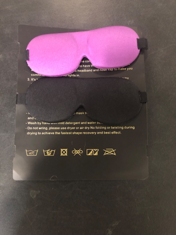 Photo 2 of YIVIEW Sleep Mask Pack of 3, Upgrade 100% Light Blocking 3D Eye Masks for Sleeping, Ultra-Thin Sides for Side Sleeper, Blindfold for Men Women