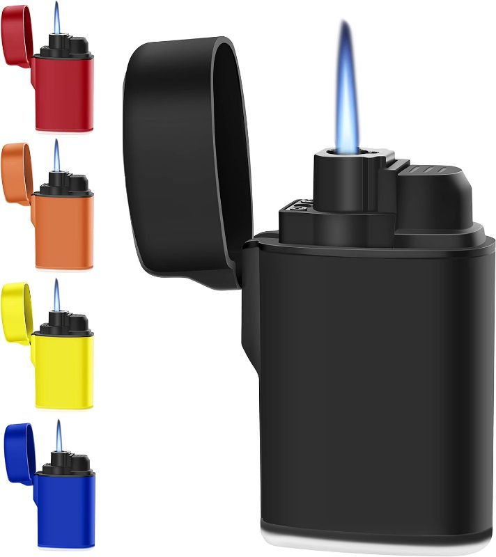Photo 1 of Mini Torch Lighter Windproof Jet Flame Butane Pocket Refillable for Candles, Outdoor, Firework, Camping, Fireplaces, Gas Stove, BBQ & Survival Gear (Butane not Included) (5, 5 Mix Color)