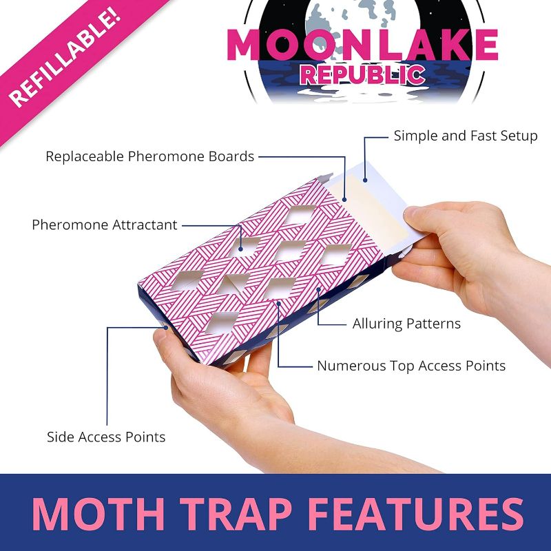 Photo 1 of Moth Traps for Clothes & Pantry - Dual Pantry Moth Trap and Clothing Moth Traps - Natural & Odor-Free Closet and Pantry Moth Traps with Pheromones - only 3 included