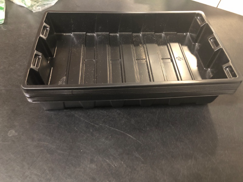 Photo 2 of 10 Seed Starting Plant Growing Trays (Without Holes) - Durable, Reusable - Grow and Start Seeds, Good for your greenhouse, microgreens and Hydroponics -...