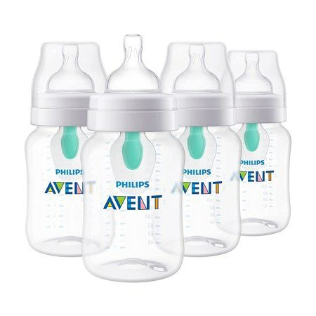 Photo 1 of Philips AVENT Anti-Colic Baby Bottles with AirFree Vent 9oz 4pk Clear SCY703/04