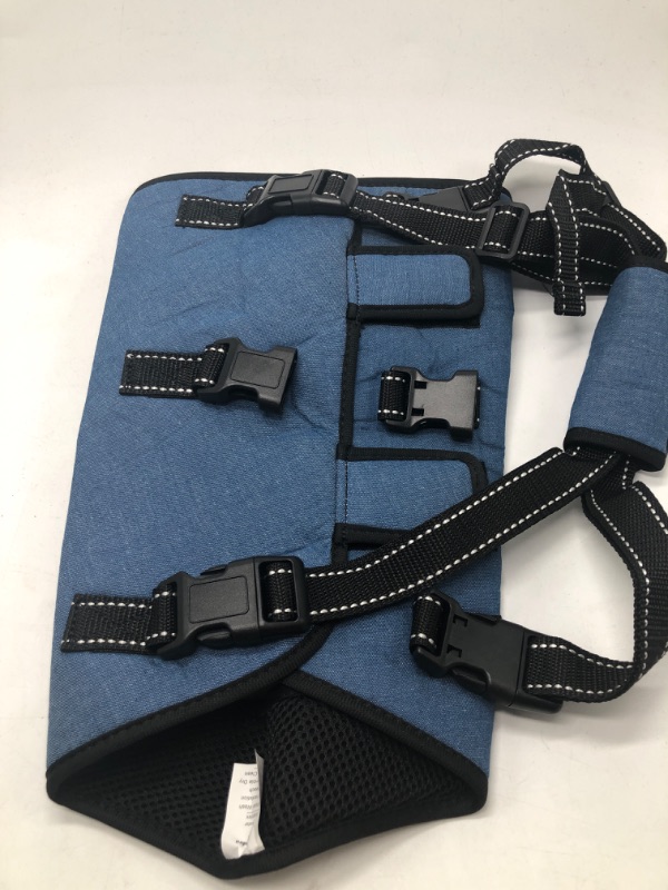 Photo 2 of Coodeo Dog Lift Harness, Pet Support & Rehabilitation Sling Lift Adjustable Padded Breathable Straps for Old, Disabled, Joint Injuries, Arthritis, Loss of Stability Dogs Walk (Blue, S)