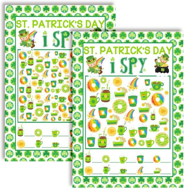 Photo 1 of St. Patrick's Day I Spy Holiday Fill in Activity Cards, Ten 5" x 7" Fill in The Blank Cards by AmandaCreation
